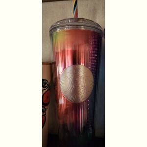Rainbow Starbucks cup